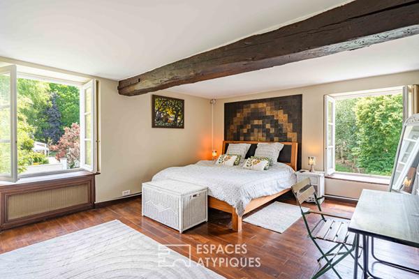 Maison de maître et grange réhabilitée, un lieu d’inspiration entre art, nature et prestige en Vallée de Chevreuse :