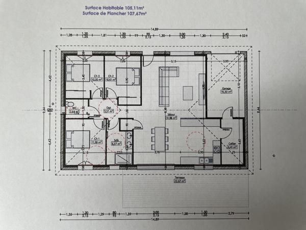 Fleurance (32500) Maison neuve, plain-pied, T4 avec jardin et garage
