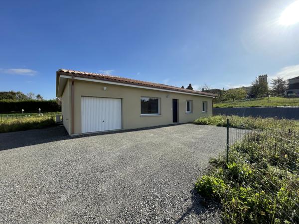 Fleurance (32500) Maison neuve, plain-pied, T4 avec jardin et garage