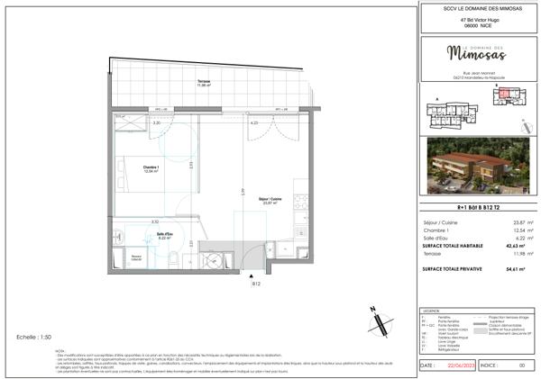 Achat appartement près de MANDELIEU LA NAPOULE - 2 pièce(s) - 43 m² - 246 678 €