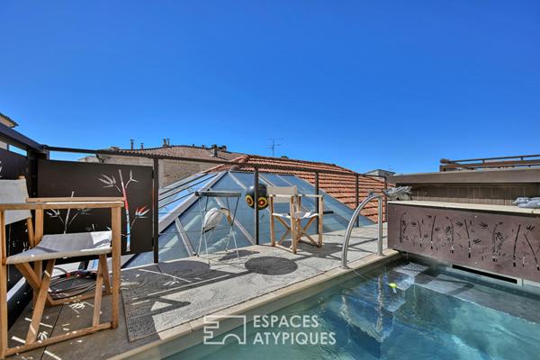 Loft napoléonien avec terrasse et bassin sur les toits