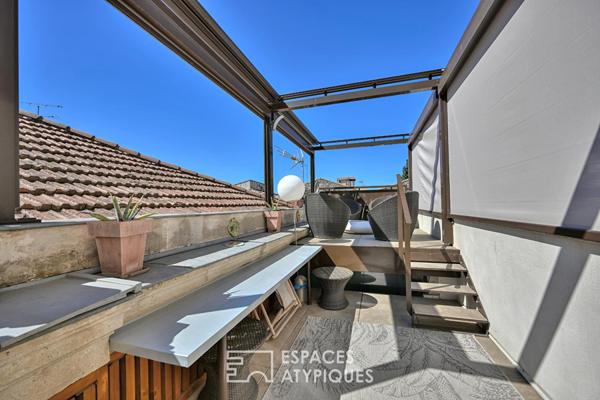 Loft napoléonien avec terrasse et bassin sur les toits