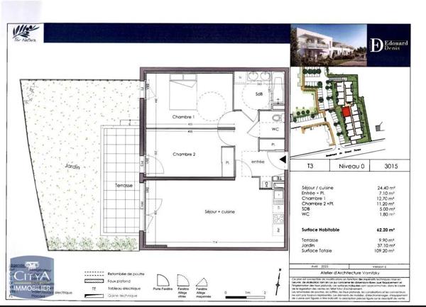 Location appartement 3 pièces de 62.2m²