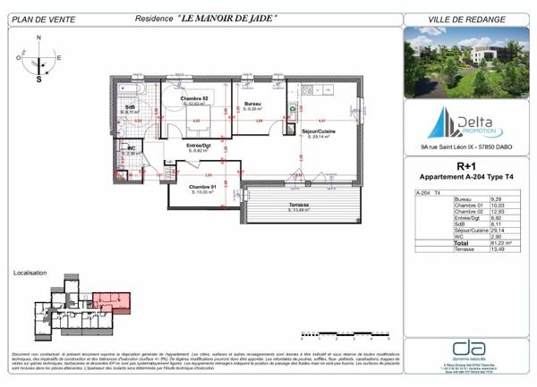 Appartement à vendre    3 pièces • 81,22 m2 Rédange