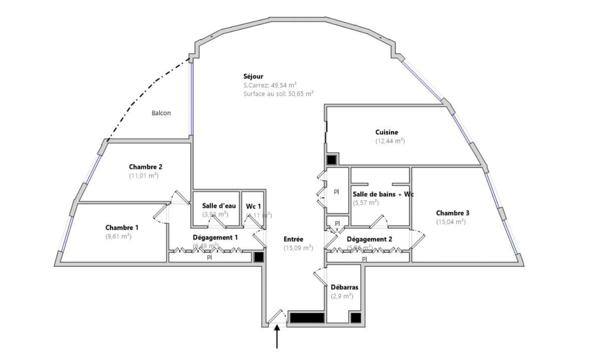 PUTEAUX Front de Seine, 5 pièces, 139m²