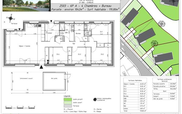 Maison à vendre    6 pièces • 119,80 m2 Évreux