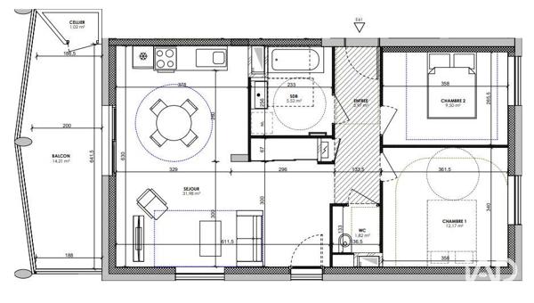 Appartement à vendre 3 pièces 66 m² Lyon 7