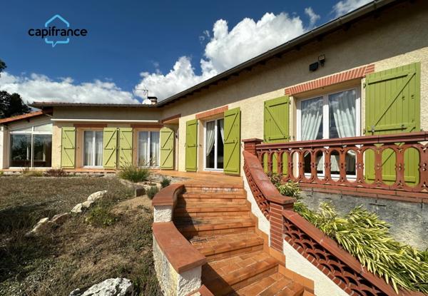 Bessières Centre, Villa T4-T5 de 1982, 130 m², véranda de 24 m², garage de 60 m²