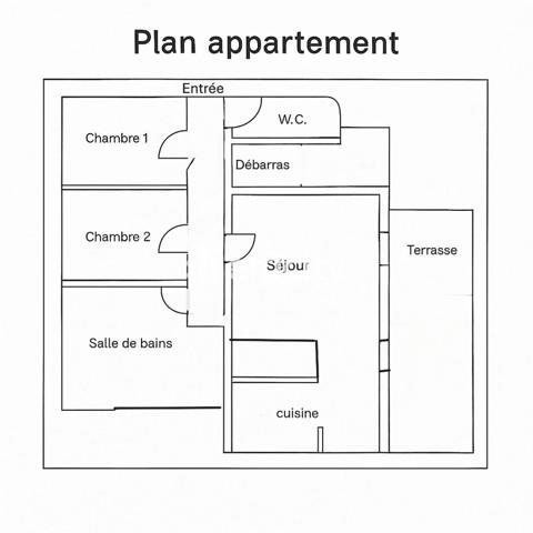 Appartement 3 pièces - 67 m² Exclusivité efficity