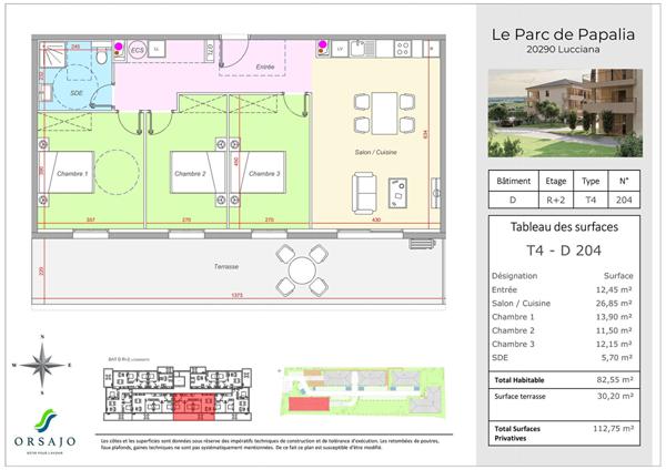 Programme Neuf - Appartements avec terrasse - Le Parc Papalia Lucciana