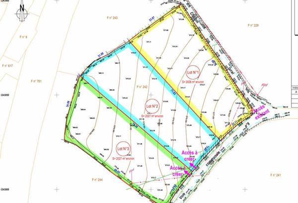 Grand terrain d'environ 2027 m² avec très belle vue sur Gages