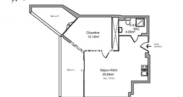 Location Appartement 2 pièces 42.11 m² - Toulon 83100