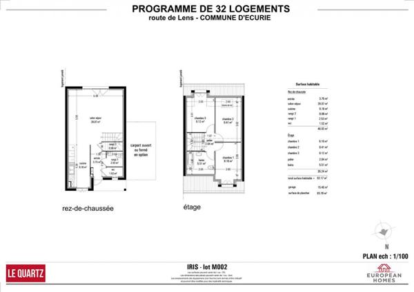 Ecurie  Maison semi individuelle 4 pièce(s) 82 m2