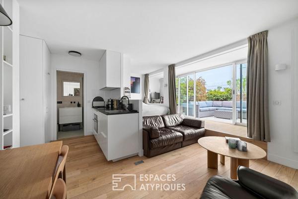 Studio d’architecte avec terrasse, quartier Croulebarbe