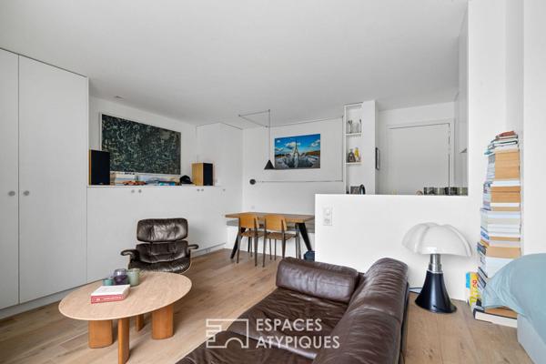 Studio d’architecte avec terrasse, quartier Croulebarbe