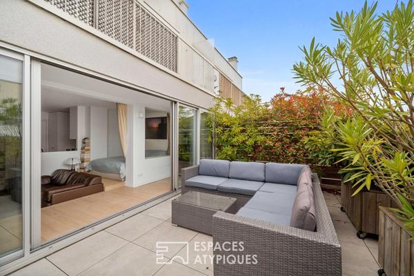 Studio d’architecte avec terrasse, quartier Croulebarbe