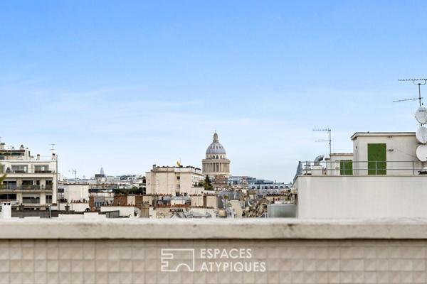 Studio d’architecte avec terrasse, quartier Croulebarbe