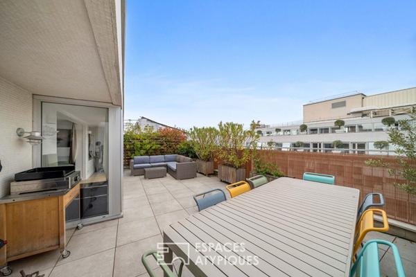 Studio d’architecte avec terrasse, quartier Croulebarbe
