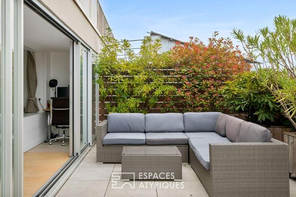 Studio d’architecte avec terrasse, quartier Croulebarbe