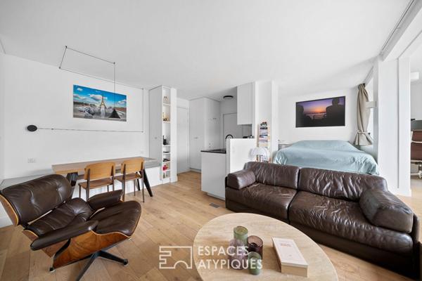 Studio d’architecte avec terrasse, quartier Croulebarbe