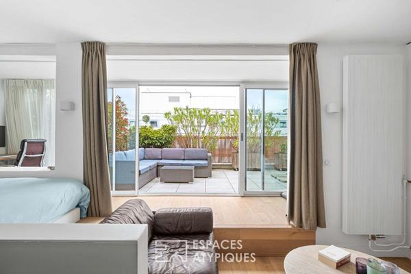 Studio d’architecte avec terrasse, quartier Croulebarbe