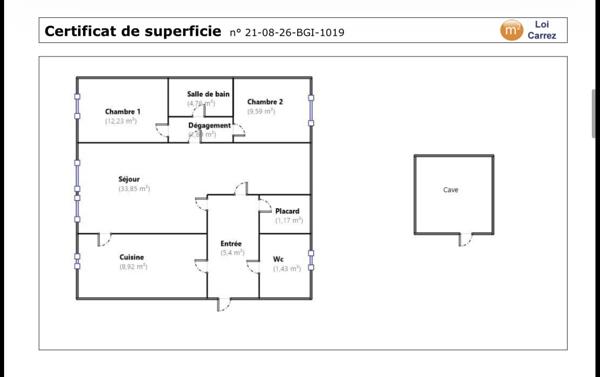 Appartement
         3 pièces
        - 79 m² Exclusivité 145 800 € *