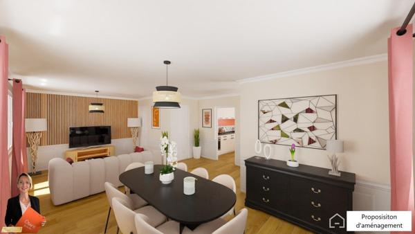 Maison à fort potentiel, terrain clos de 1 100 m².