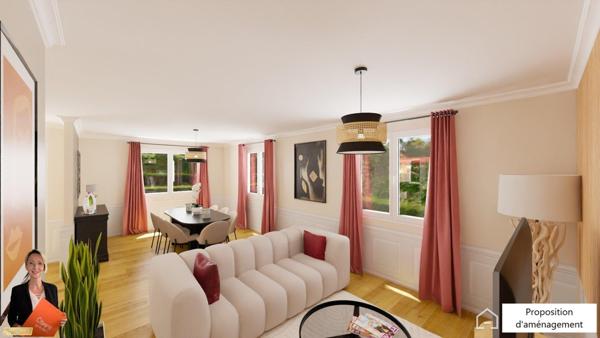 Maison à fort potentiel, terrain clos de 1 100 m².