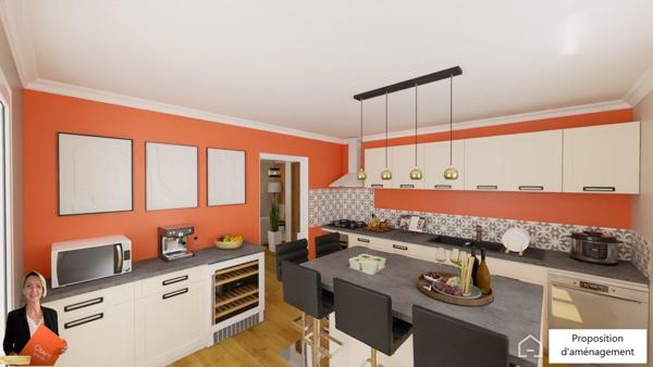 Maison à fort potentiel, terrain clos de 1 100 m².