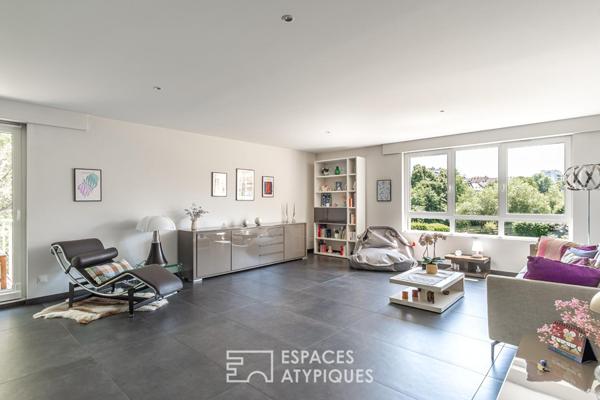 Appartement d’architecte aux Contades avec vue dégagée sur l’Ill