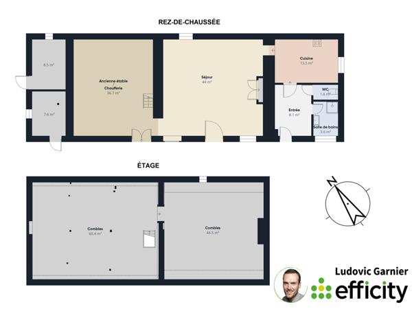 Maison 2 pièces - 70 m² Exclusivité efficity