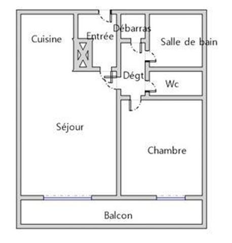 Appartement 2 pièces - 39 m²