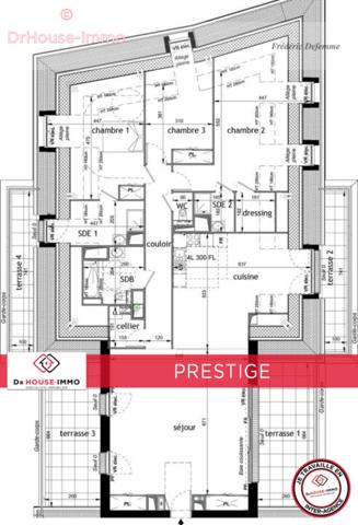Appartement à vendre 4 pièces de 158 m²