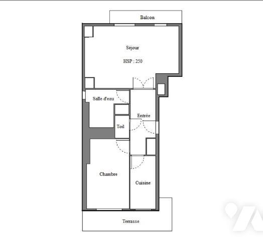 Dernier étage traversant avec balcon et terrasse plein sud