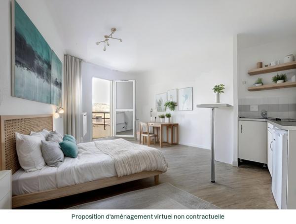 A VENDRE - TOULOUSE quartier Purpan - Studio de 22m² avec place de parking aérienne