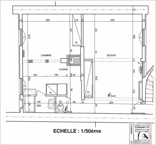 Appartement F2 à vendre  2 pièces - 41,19 m 2   PARIS  - 75005