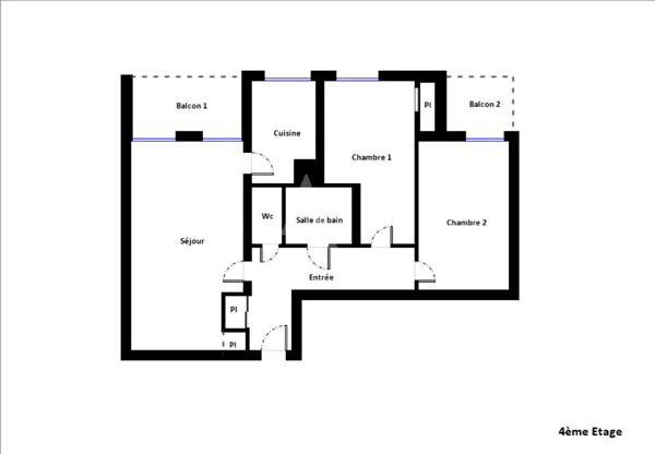 SURESNES/ Florent Dancourt - Appartement 3 pièces 61m² - 2 Balcons - 1 Parking