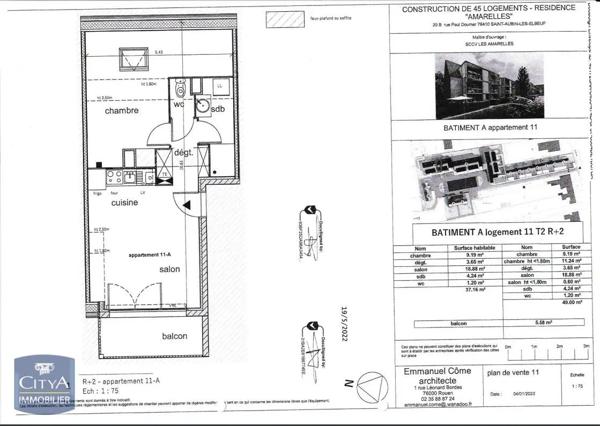 Appartement à louer 2 pièces 37.16m² Saint-Aubin-lès-Elbeuf (76410)