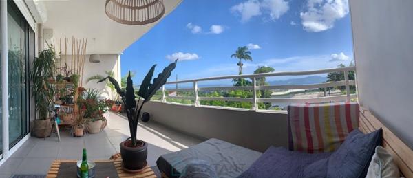 T2 à Balata 42m², Terrasse 19 m² & vue carte postale sur la baie de Fort-de-France