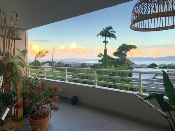 T2 à Balata 42m², Terrasse 19 m² & vue carte postale sur la baie de Fort-de-France