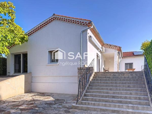 Grande maison avec garage, piscine  sur un grand parc de 6000m2 sur Roujan Gabian