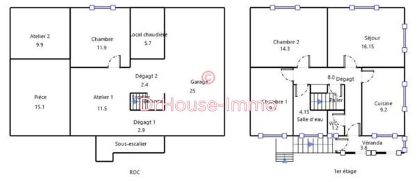Maison à vendre 4 pièces de 74 m²