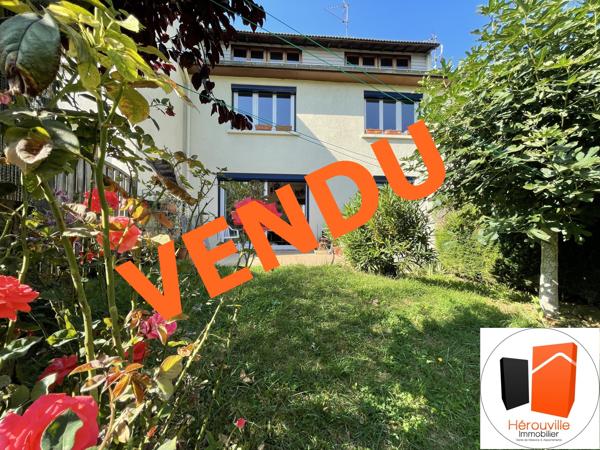 HÉROUVILLE, maison mitoyenne de 115 m2, 5 chambres