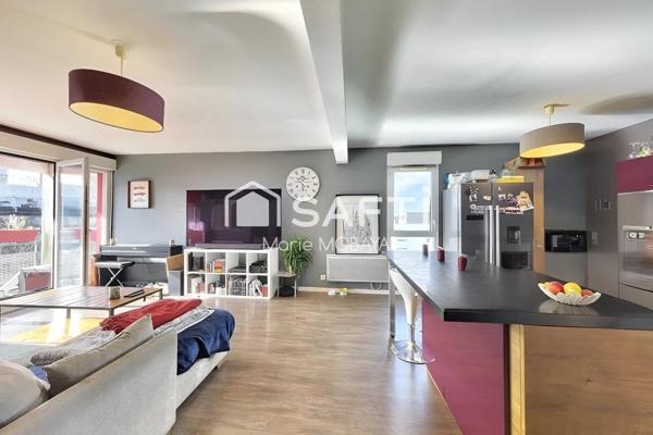 Grand 88 m² à Lormont : balcon, parking + fibre