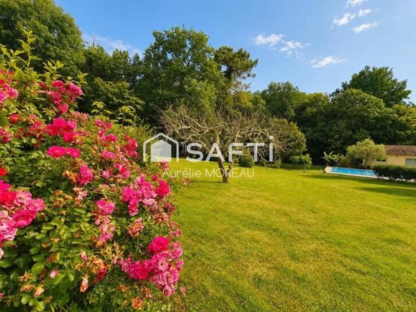 Maison plain-pied 3ch grand jardin piscine