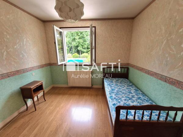 Maison plain-pied 3ch grand jardin piscine