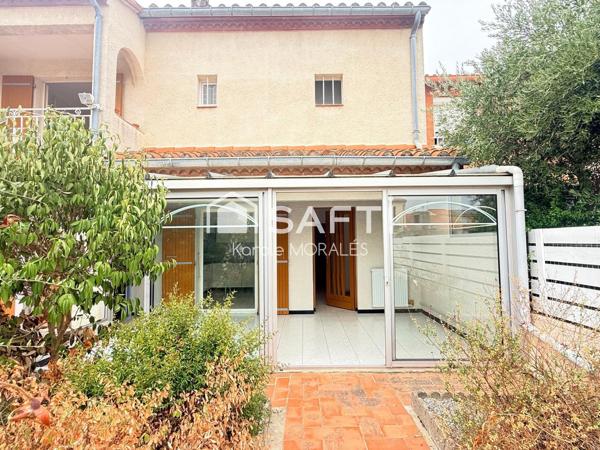 ST ESTEVE (66), MAISON 2 FACES, T4 AVEC GARAGE, JARDIN, QUARTIER CALME