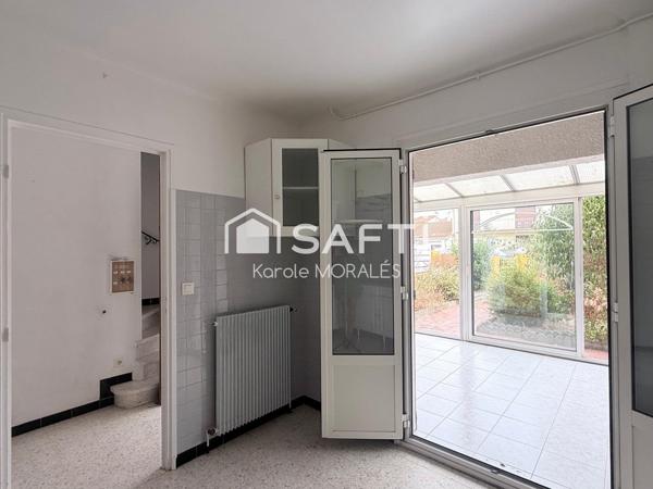 ST ESTEVE (66), MAISON 2 FACES, T4 AVEC GARAGE, JARDIN, QUARTIER CALME