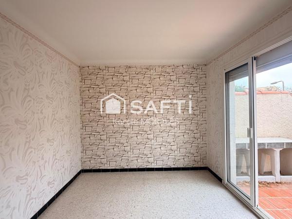 ST ESTEVE (66), MAISON 2 FACES, T4 AVEC GARAGE, JARDIN, QUARTIER CALME