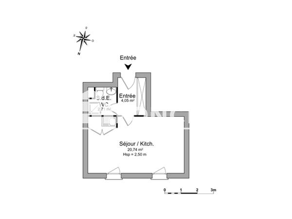 Location Studio 27.5 m² - 42 ALLEE TURCAT MERY Marseille 13008